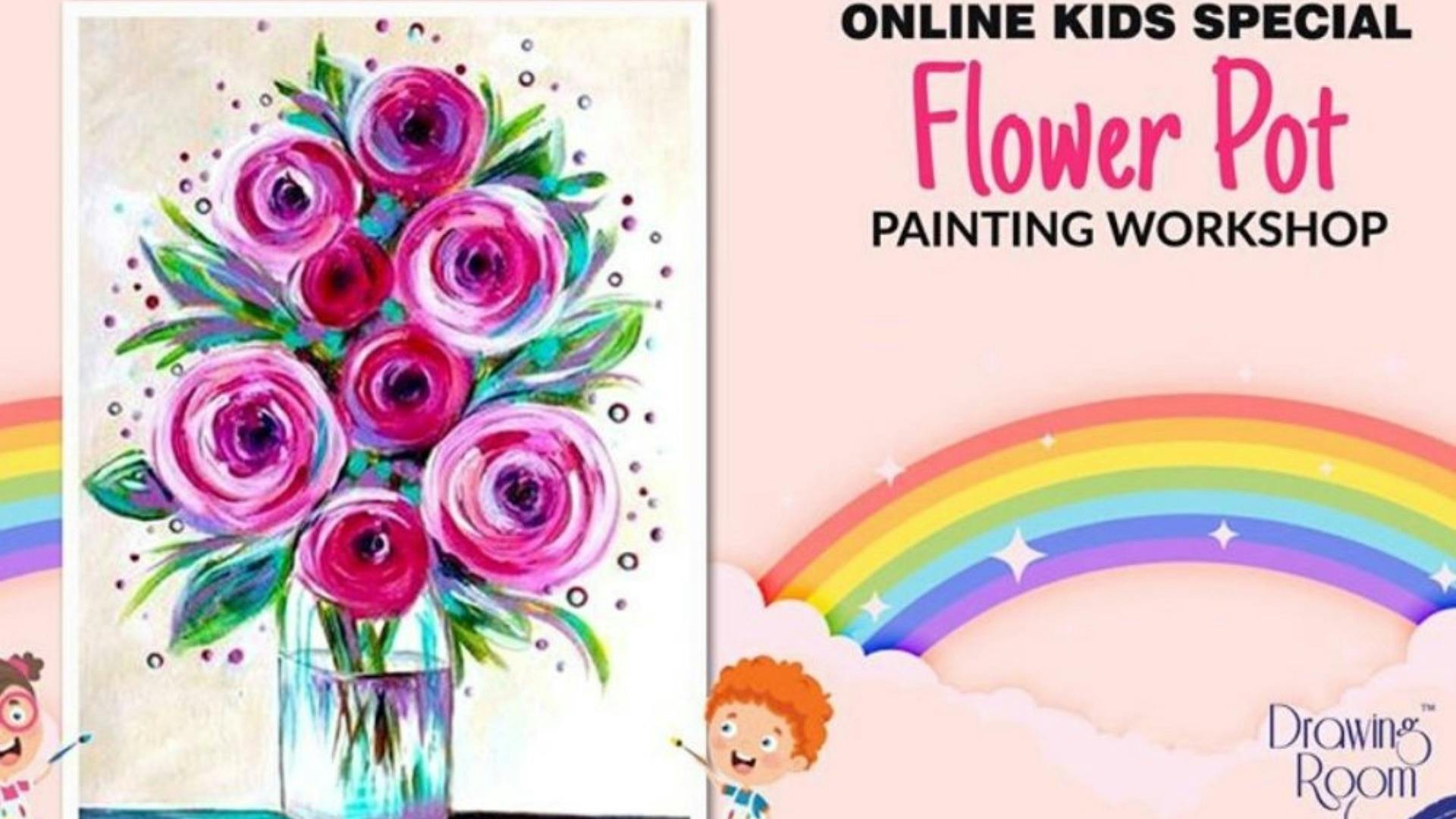 Adorable Flower Pot Coloring Page - Free Printable Coloring Pages for Kids